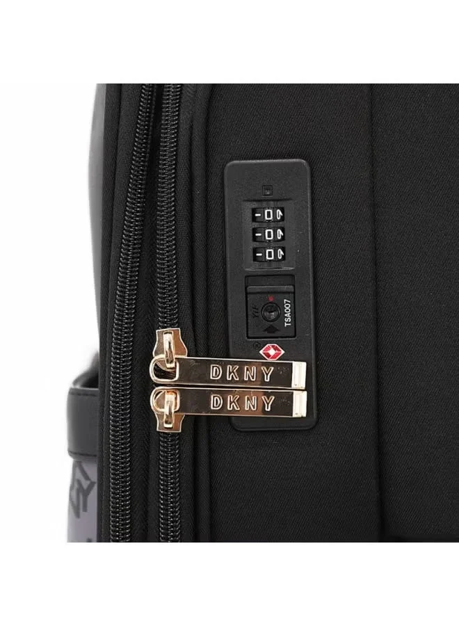 DKNY  DKNY STREET CRED Softside 3-piece Luggage Set on Wheels for Unisex | Ultra Lightweight ABS with Spinner Wheels 4 Color Black with Grey Pattern  | Best Price UAE